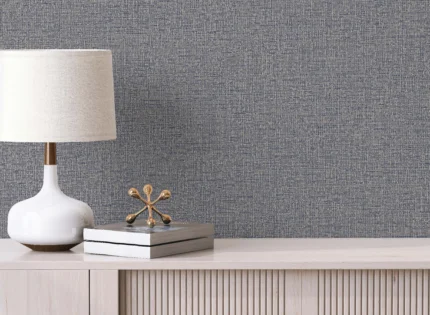 Gray Embossed Wallpaper – Natural Glittering (24110-4)